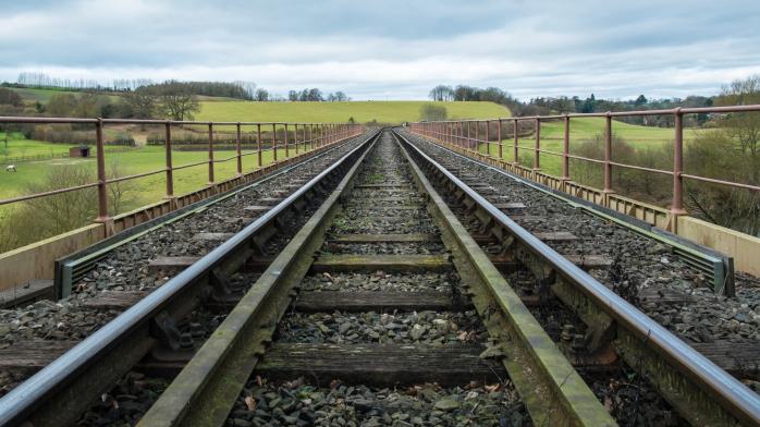 A stock photo of train tracks in the UK